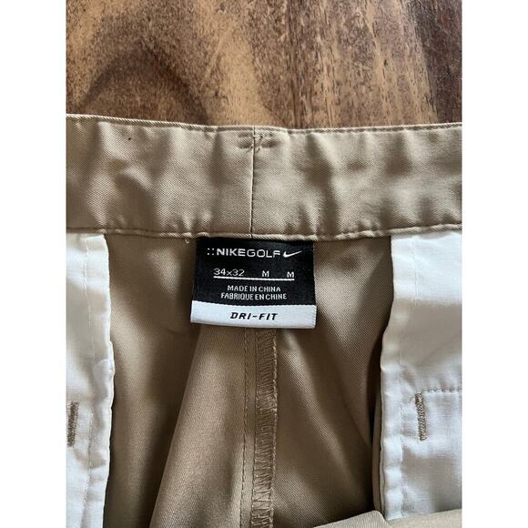 Nike Golf  Men's Khaki Dri Fit Tech Straight Pants Size 34x 32 - Picture 4 of 7